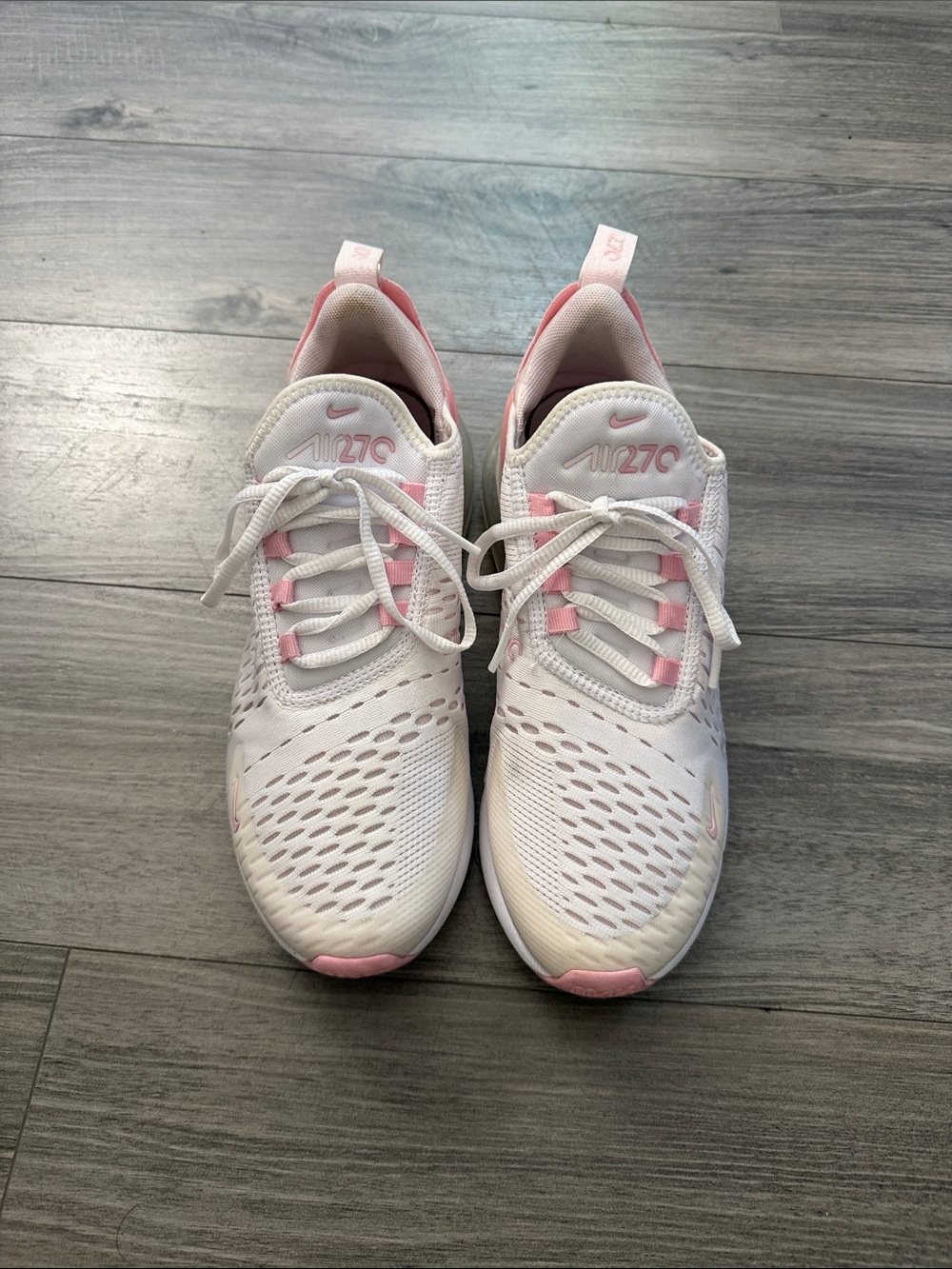 Nike Women's Air 270 Sneakers - White & Light Pink - size 8